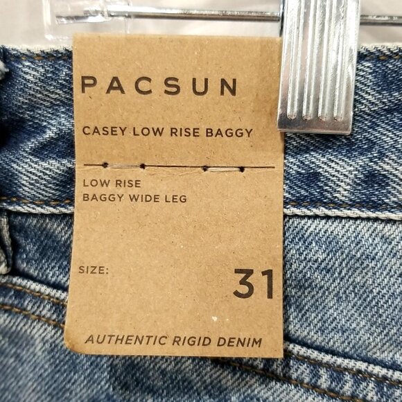 PacSun Casey Low Rise Baggy Jeans – NWT Women’s Size 31 Medium Wash Y2K Wide Leg - Picture 7 of 13